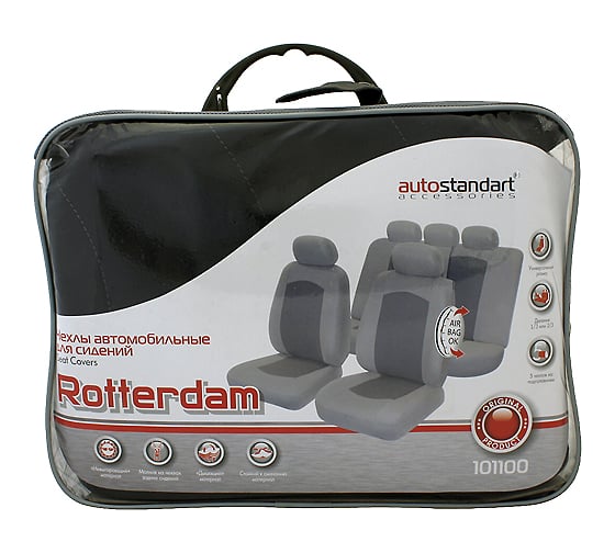 Чехлы автомобильные для сидений AutoStandart ROTTERDAM универсальные, 9 предметов 101100