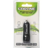 Автомобильный адаптер Carline 1хUSB, 1 А, в прикуриватель, 12/24 В, черный ch-1ub