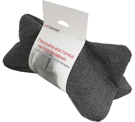 Подушка-косточка на подголовник AutoStandart с наполнителем из ЛУЗГИ ГРЕЧИХИ 103621