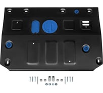 Защита картера Rival для Hongqi HS3 2024-н.в., рынок РФ, сталь 1.5 мм, с крепежом, штампованная 111.8020.1