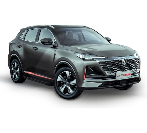 Пороги на автомобиль Rival Black для Changan CS55 Plus II поколение 2021-н.в./UNI-S 2024-н.в., рынок РФ, 173 см, 2 шт, алюминий F173ALB.8903.1