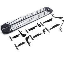 Пороги на автомобиль Rival Bmw-Style круг для Changan CS55 Plus II поколение 2021-н.в./UNI-S 2024-н.в, рынок РФ, 173 см, 2 шт., алюминий D173AL.8903.1