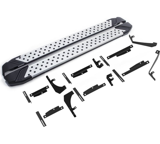 Пороги на автомобиль Rival Bmw-Style круг для Changan CS55 Plus II поколение 2021-н.в./UNI-S 2024-н.в, рынок РФ, 173 см, 2 шт., алюминий D173AL.8903.1 1