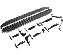 Пороги на автомобиль Rival Premium для Changan CS55 Plus II поколение 2021-н.в./UNI-S 2024-н.в, рынок РФ, 173 см, 2 шт, алюминий A173ALP.8903.1