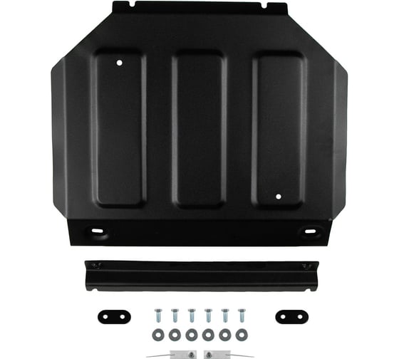 Защита радиатора АвтоБроня для JAC T9 АКПП 4WD 2024-н.в., сталь 1.8 мм, с крепежом, штампованная 111.09216.1