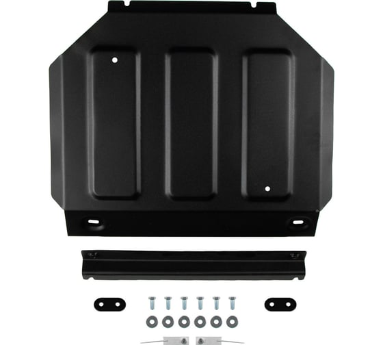 Защита радиатора АвтоБроня для JAC T9 АКПП 4WD 2024-н.в., сталь 1.8 мм, с крепежом, штампованная 111.09216.1