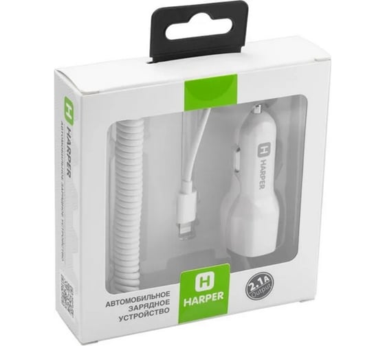 Автомобильное зарядное устройство HARPER CCH-3115 White lght cbl H00002156
