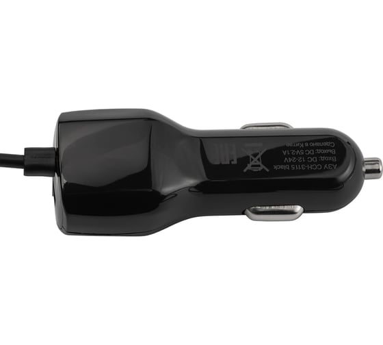 Автомобильное зарядное устройство HARPER CCH-3115 Black lght cbl H00002157