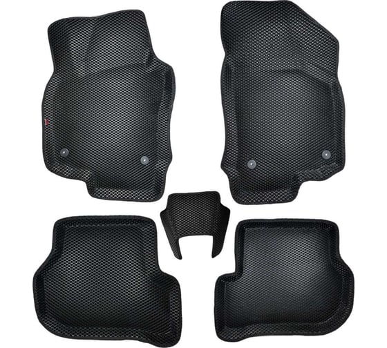 Коврики в салон L.Locker 3D EVA (ЭВА) с бортом Шкода Октавия А5 / Skoda Octavia A5 (2004-2013) EVASKOCTA5 1