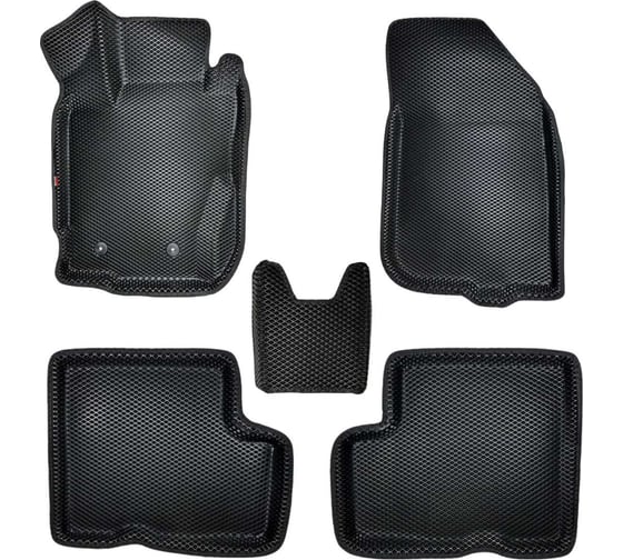 Коврики в салон L.Locker 3D EVA (ЭВА) с бортом Рено Дастер / Renault Duster 2WD (2011-2020) EVARNDUS2WD