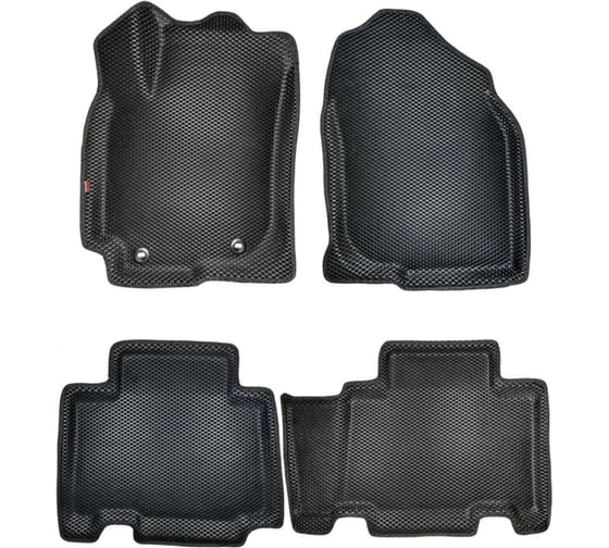 Коврики в салон L.Locker 3D EVA (ЭВА) с бортом Тойота Рав4 / Toyota RAV4 IV CA40 (2013-2018) EVATYRAV4