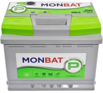 Автомобильная аккумуляторная батарея MONBAT PREMIUM 63 Ач, 600 А, обратная MP6360L20