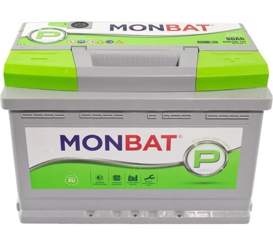 Автомобильная аккумуляторная батарея MONBAT PREMIUM 80 Ач 800 А обратная MP8080L30