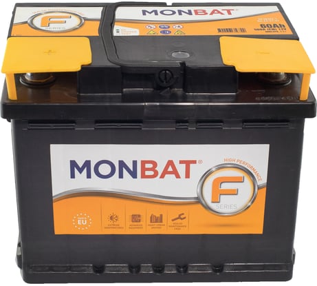 Автомобильная аккумуляторная батарея MONBAT FORMULA 60 АЧ 560 А прямая MF6056L21