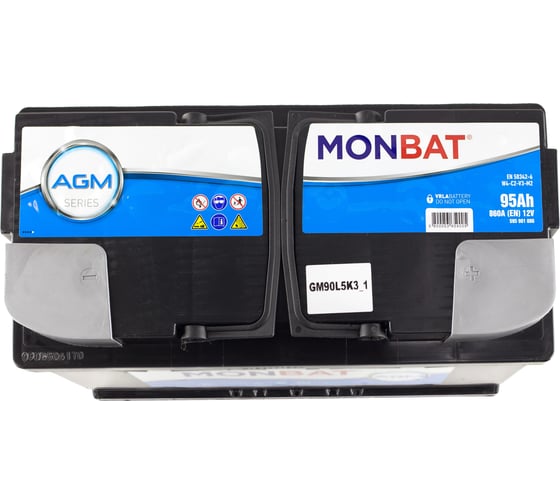 Автомобильная аккумуляторная батарея MONBAT AGM 95 Ач 860 А обратная GEM5