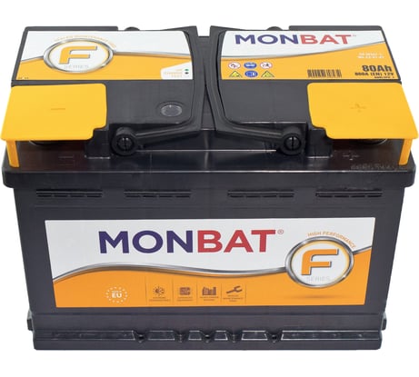 Автомобильная аккумуляторная батарея MONBAT FORMULA 80 Ач 800 А обратная MF8080L30