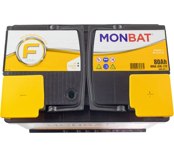 Автомобильная аккумуляторная батарея MONBAT FORMULA 80 Ач 800 А обратная MF8080L30