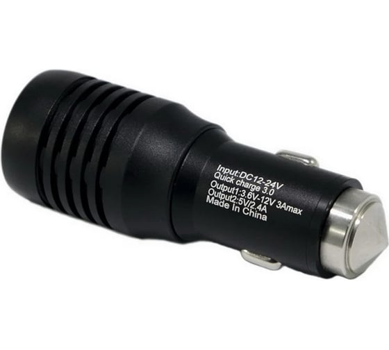 Зарядное устройство Wiiix, два USB-порта/2,4А+QC3.0/, в автомобиль UCC-2-19-WIIIX-QC3 1