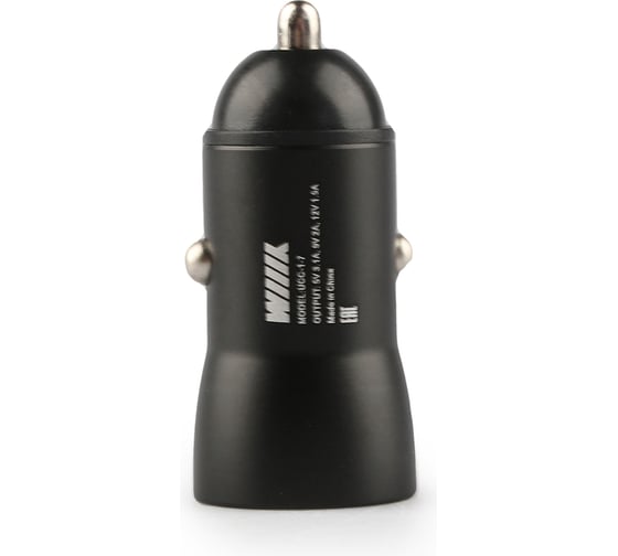 Зарядное устройство Wiiix один USB-порт /QC3.0/, черный, в автомобиль UCC-1-7 1