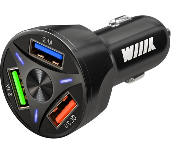 Зарядное устройство Wiiix три USB-порта /2,1+2,1+QC3.0/ UCC-4-3-01 1