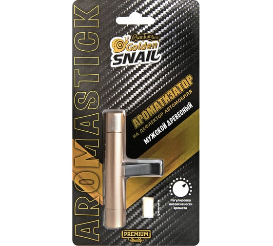Ароматизатор на дефлектор автомобиля Golden Snail Secret Element мужской древесный GS6935