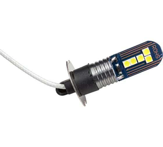 Автолампа SKYWAY диод H3 12/24V 10 SMD диодов 1-конт Белая, в комплекте 2 шт S08202056