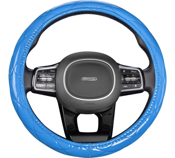 Оплетка SKYWAY Luxury-5 M, синяя с синей прострочкой, полиэстер S01105005 1