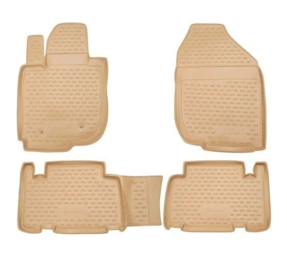 Коврики в салон ELEMENT для HONDA CR-V III с савбуфером 2007 г.в., 4 шт., полиуретан, бежевые NLC.18.16.212k 1