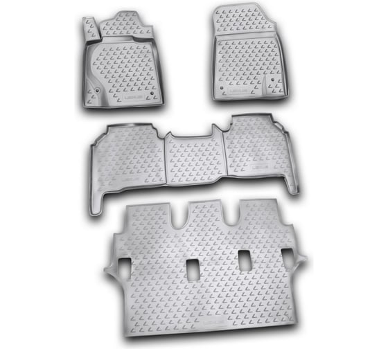 Коврики в салон ELEMENT для LEXUS LX570 2007-2012 г.в., 4 шт., полиуретан, серые NLC.29.07.211k 1