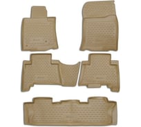 Коврики в салон ELEMENT для TOYOTA Land Cruiser Prado 12/2009 г.в., 5 шт., 7 мест, полиуретан, бежевые NLC.48.27.212k