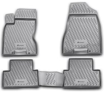 Коврики в салон ELEMENT для NISSAN X-Trail T31 2007-2010/2011 г.в., 4 шт., полиуретан, серые CARNIS00031g