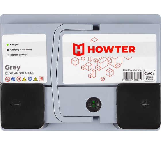 Аккумулятор Howter Grey 62RS 580A 242x175x175 463283