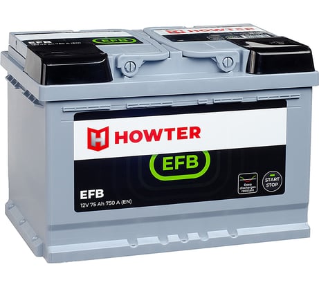 Аккумулятор Howter EFB 75R 750A 278x175x190 463175