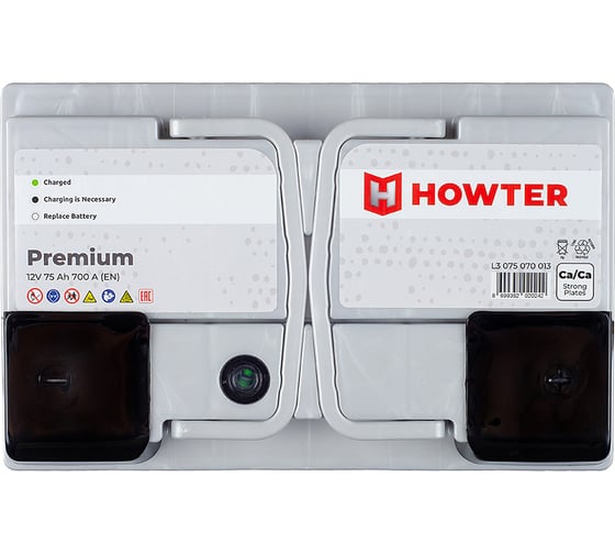 Аккумулятор Howter Premium 75R 700A 278x175x190 463194