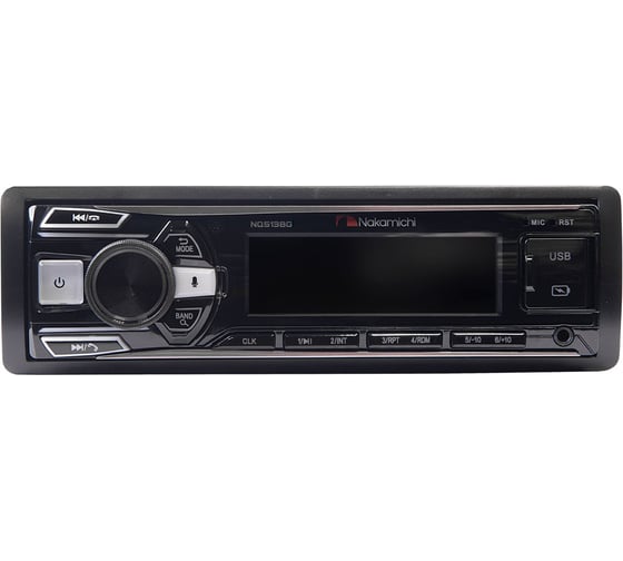 Медиа-ресивер NAKAMICHI 1 din, USB, AUX, ВТ, ПДУ, 4*50 Вт, зеленый NQ513BG NAK-NQ513BG 1