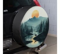 Чехол запасного колеса Река R15 диаметр 67см эко-кожа/полиэстер SKYWAY S06301096