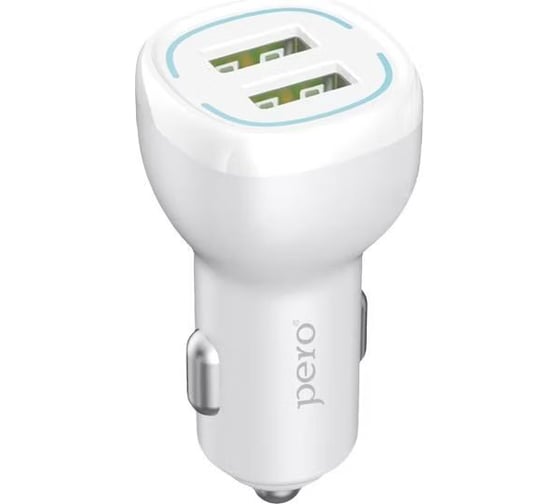 AЗУ PERO AC04 2USB 2.4A AUTOMAX белое AС04OCW