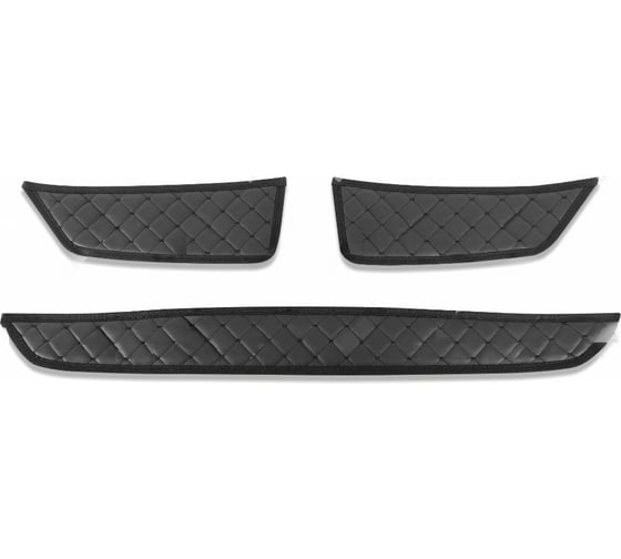 Утеплитель радиатора Defly для Renault Logan 2004-2009, экокожа черная ZRn1-2KR 1