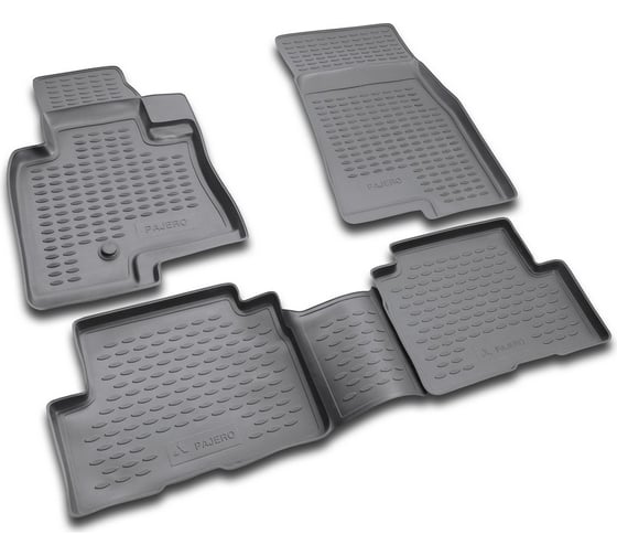 Коврики в салон Element для MITSUBISHI Pajero III 5D 1999-2006 г.в., 4 шт., полиуретан, серые NLC.35.05.211