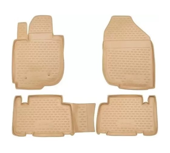 Коврики в салон Element для MITSUBISHI Pajero III 5D 1999-2006 г.в., 4 шт., полиуретан, бежевые NLC.35.05.212