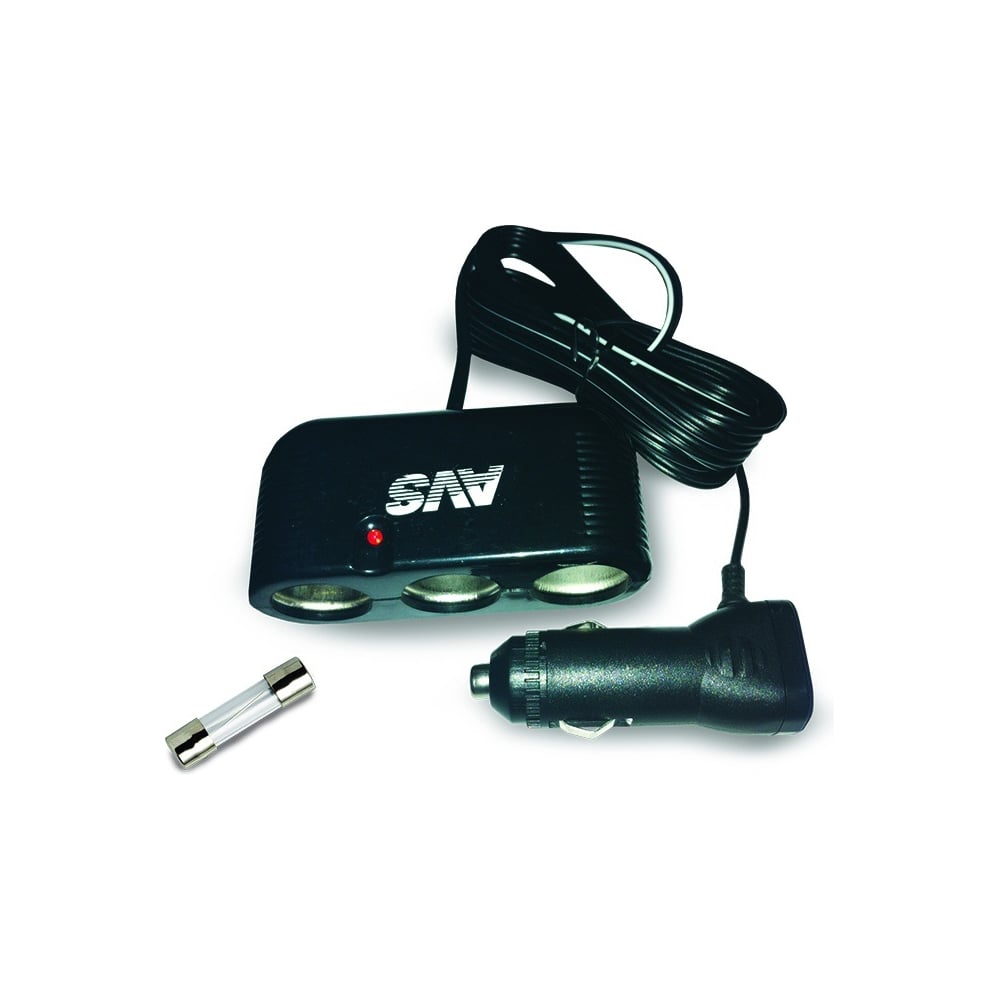 Разветвитель прикуривателя AVS CS301 12/24 В, на 3 выхода 43234 ...