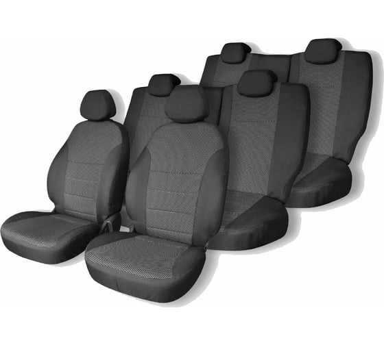 Чехлы на сиденья Defly Toyota Sienta (XP170) 07.2015-07.2022, спинка 2-го ряда 50/50, без подлокотника, 7 мест, экокожа черная Ty72-7-2K 1