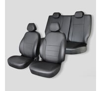 Чехлы на сиденья Defly Nissan Note (E11) 2005-2007, хэтчбек 5дв., экокожа черная Nis16-2K