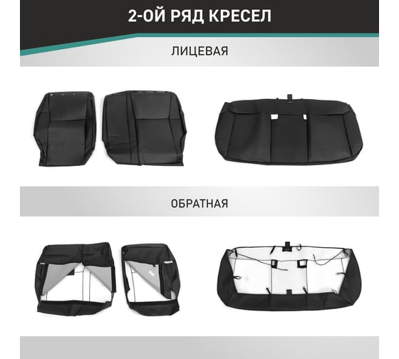 Чехлы на сиденья Defly Nissan Juke 2011-2020, экокожа черная Nis15-2K