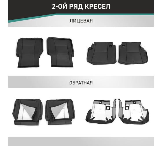 Чехлы на сиденья Defly Toyota Sienta (XP170) 2015-2022, спинка 2-го ряда 50/50, без подлокотника, 7 мест, жаккард Ty72-7-2