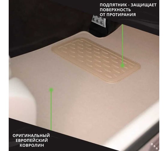 Коврики в салон Klever Premium FAW Besturn T77 2021, 5 шт (текстиль, бежевые)/ФАВ Бестюн 0406201522112kh KLEVER0406201522112kh