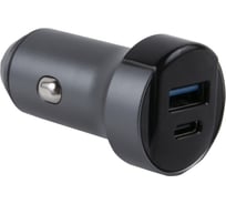 Автомобильное зарядное устройство Red Line Tech АС-19 USB QС 3.0, 18 В, Type-C, PD модель, 3 A, серый УТ000018617