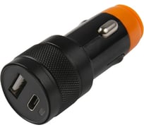 Автомобильное зарядное устройство Red Line Tech AC-20 1 USB, Type-C, 3 A, черный УТ000021673