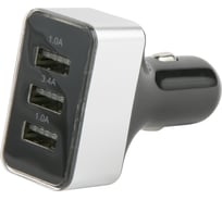Автомобильное зарядное устройство Red Line Tech АС-13 lite 3 USB, 1 A, серебристый УТ000023702
