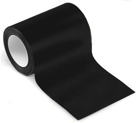 Декоративная матовая самоклеящаяся защитная пленка Daytona чёрная, 100 мм, 5 м, для авто на пороги, кузов и салон MP1664010050